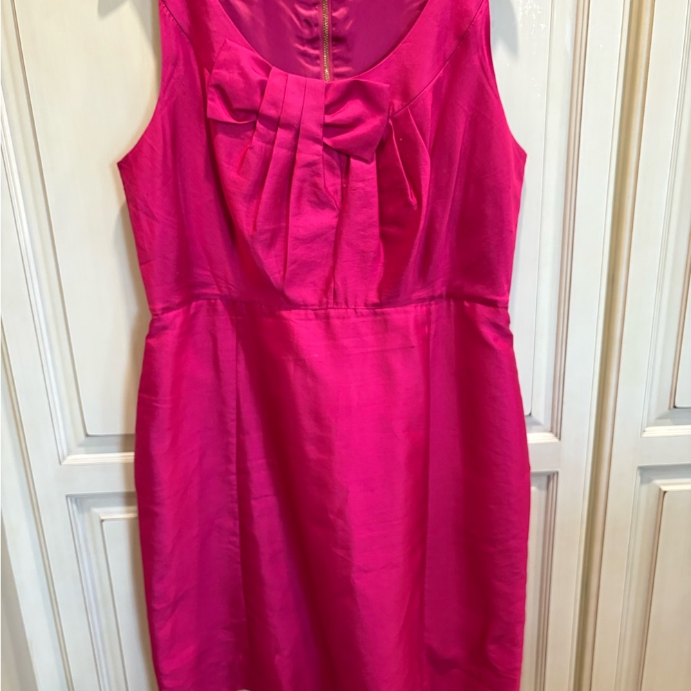 kate spade Hot Pink Sleeveless Bow-Front Sheath Dress